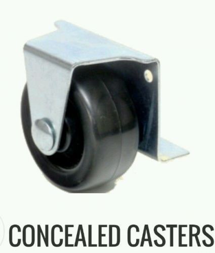2-inch Low Profile Concealed Cabinet &amp; Furniture Caster 20-Pack