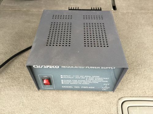 CSi / SPECO Regulated Power Supply  MN:   PSR-4/24   24V  4AMP DC