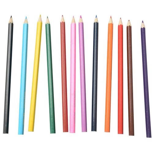 12Pcs Writing Tool Colored Wooden Pencils drawing pencils