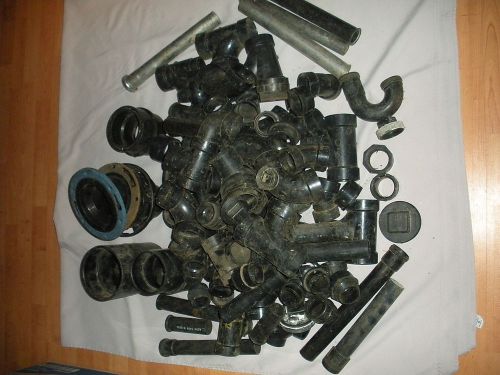 Lot of 80 ABS fittings 1 1/2 2&#034; 3&#034; 4&#034;