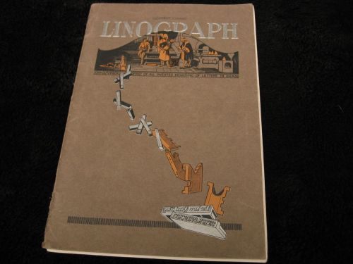 Vintage linograph typesetting machine original brochure letterpress linotype for sale
