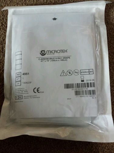 Microtek c-arm/mobile x - ray drape 41&#034; x 74&#034; ref# 4951 for sale