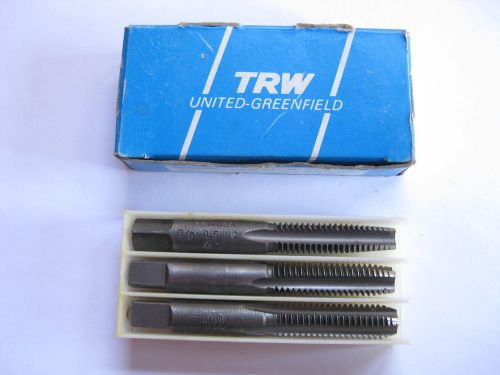 NEW 3/8-16  3pc TAP SET GREENFIELD TAPER, PLUG AND BOTTOM MADE IN THE USA