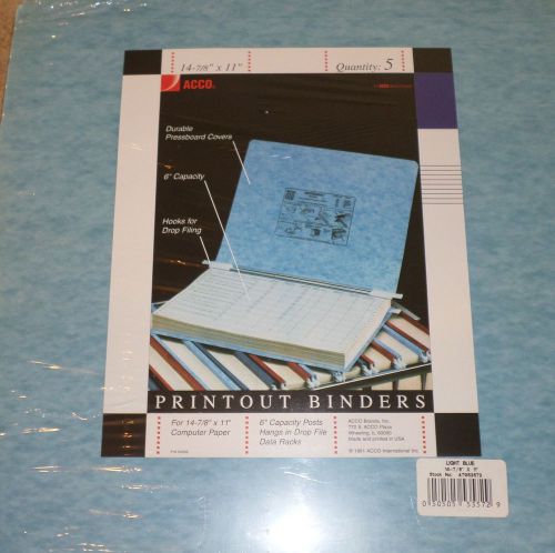 Lot of 20 &#034;NEW&#034; ACCO Light Blue Print Out Binder Size 14-7/8&#034; x 11&#034;