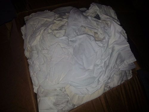 WHITE RAGS USED CLOTTING CUT APPROX 15X15 (50LBS)