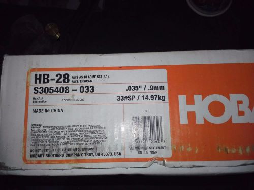 HOBART HB-28. .035&#034; / .9mm.   S305408-033 weld wire 33lbs