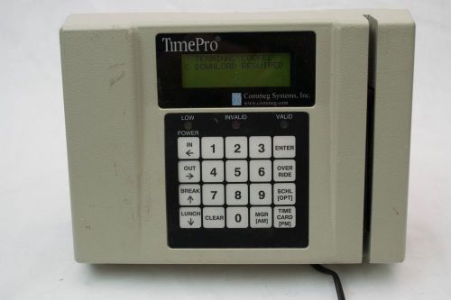 Timepro Time Clock Commeg Systems, Inc. Swipe and SQL system Time System