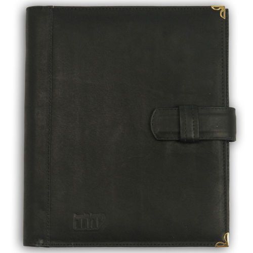 BLACK LEATHER Rustic &#034;The Basics&#034; Folio Jehovah&#039;s Witnesses Ministry  Defect C8