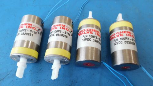 Lot of 4 bio-chem valve inc. p/n 100p2-s118 pinch valves for sale