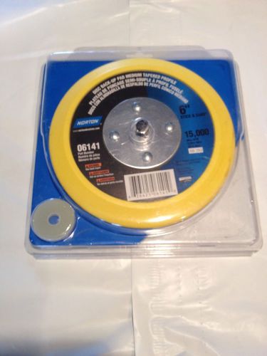 Norton 6&#034; tapered stick &amp; sand backing pad #06141 for sale