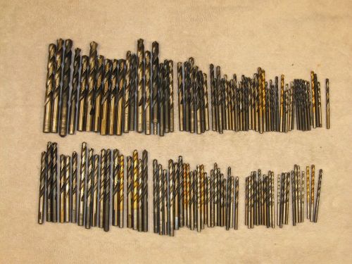 Drill Bits, used mixed lot 1/16th to 1/2 inch. 80+ count.