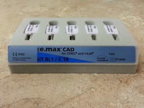 IPS e.max CAD ivoclear vivadent HT BL1/C 14 For CEREC and inLab (5 pcs.)