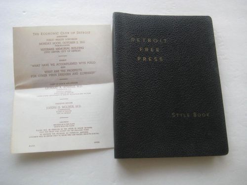 Vintage DETROIT FREE PRESS Style FONT BOOK Scrapbooking GRAPHIC ART CRAFT Print