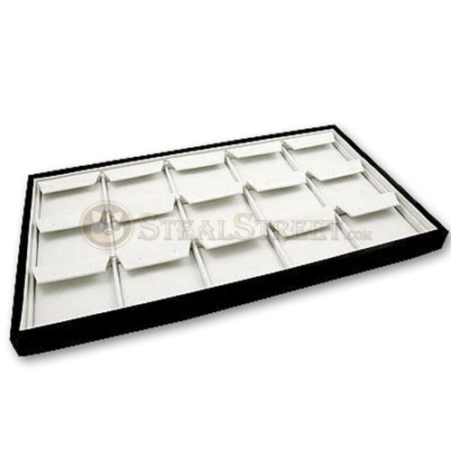 Fashion Jewelry Leatherette Earring Display Tray, Black and White