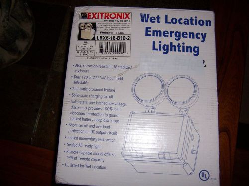 Wet location emercency lighting exitronix  lrx for sale