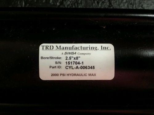 TRD 2.5X8 Hydraulic Cylinder 2-1/2&#034; Bore 8&#034; Stroke 2000 PSI 151704-1