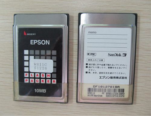 Epson 10mb flash packer 68pin ata pc card 16bits pcmcia flash card for sale