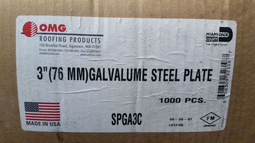 1 case - 1,000 count 3&#034; Galvalume Roofing Deck Plates