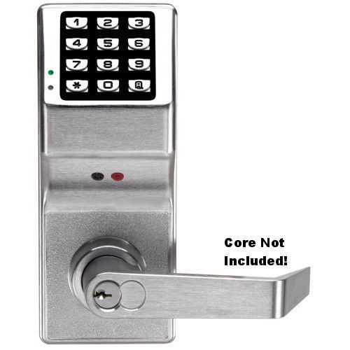 Alarm Lock DL2800IC Trilogy Digital Cylindrical Lock in Satin Chrome, No Core