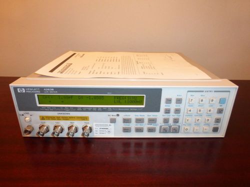 Agilent / HP 4263B 100 Hz to 100 kHz LCR Meter - CALIBRATED!