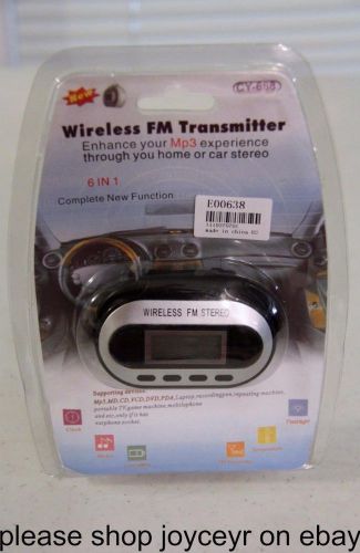 NEW LCD 6 in 1 Wireless FM Transmitter Stereo Car home MP3 CD DVD