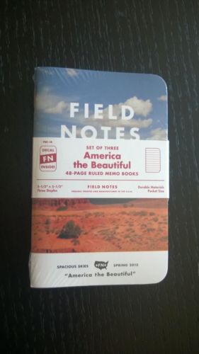 Field Notes America the Beautiful Sealed 3 Pack Notebooks