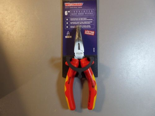 Westward Insulated Bent Needle Nose Pliers, 6&#034;  3WY59 ***FREE SHIPPING***