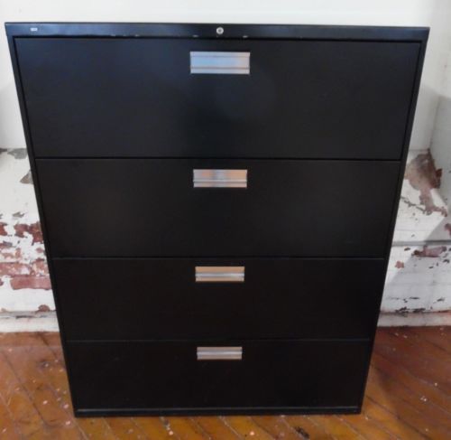 Hon 4 Drawer Metal Filing Cabinet - Lateral Style Used