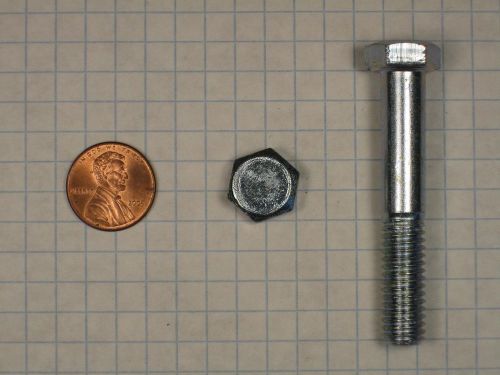 Hex cap screw #(3/8&#034;-16) x 2-1/4&#034; steel, grade 2, zinc-plated, 1&#034; thread length for sale