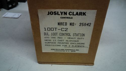 JOSLYN CLARK 100T-C2 NEMA 13 CAST ALUM CONTROL STATION SEE PICS #B39