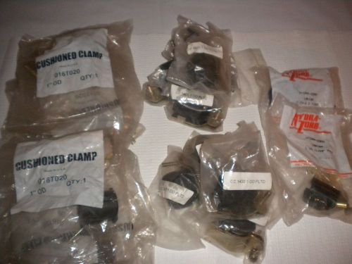 LOT OF 22  1&#034; TUBE OD  HYDRA-ZORB  CUSHIONED CLAMP  STRUT CLAMP  ZINC-PLATED