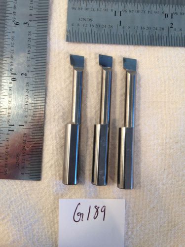 3 USED SOLID CARBIDE BORING BARS. 5/16&#034; SHANK. MICRO 100 STYLE b-2901350 {G189