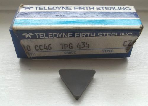 3 New (NOS) Teledyne-Firth-Sterling TPG-434 Grade D Carbide Inserts
