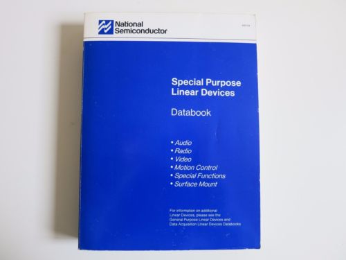 1989 SPECIAL PURPOSE LINEAR DEVICES DATABOOK, National Semiconductor Corporation