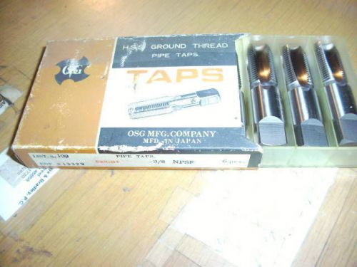 Hss ground thread pipe taps 3/8 npsf lot of 6 for sale
