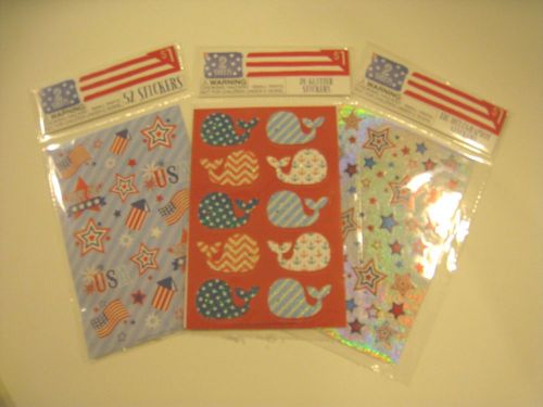 Target One Spot Festive Holiday Stickers 4th Of July ( Lot of 3 ) - Brand New
