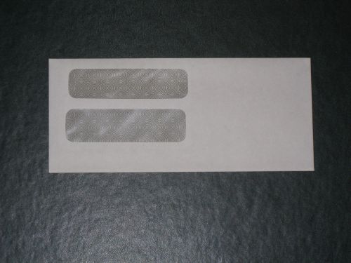 Envelopes White  3-7/8&#034; x 8-7/8&#034; Double Window #9 500 Count New