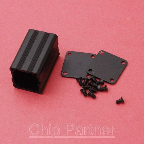 Extruded aluminum box black enclosure electronic project case pcb diy 40*25*25mm for sale