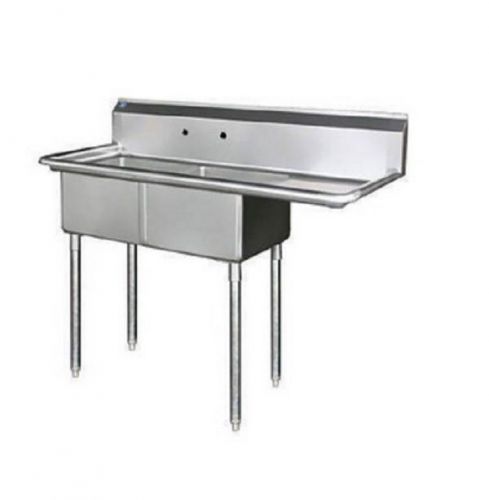 2 Compartment Sink - Stainless Steel Right side Restaurant Business AB984281