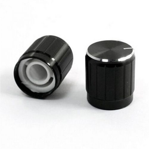 High quality 10X Volume Control Rotary Knobs Black for 6mm Dia. Knurled Shaft