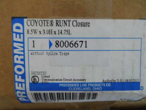 Preformed Coyote Runt Closure 8006671 fiber optic splice case