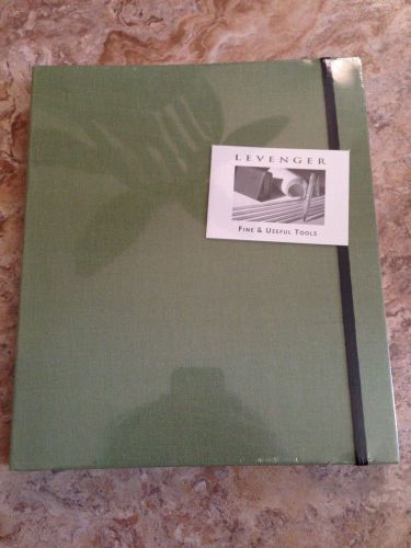 Brand New Sealed Levenger Full Size Notebook Foldover / Bookcloth Linen Green