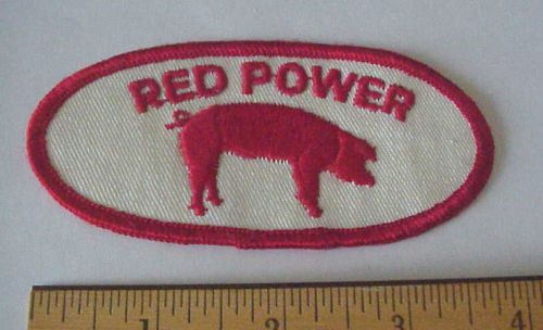 Vintage Red Power Pig, Hog Breeding, Boar, Sow, Porky, Swine Sew-On Patch NOS!