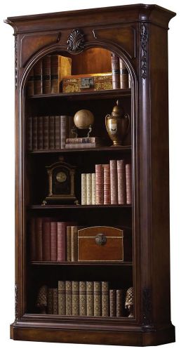 Classic Carved Ash/Cherry Wood Office Olivier Bookcase,88&#039;&#039;H