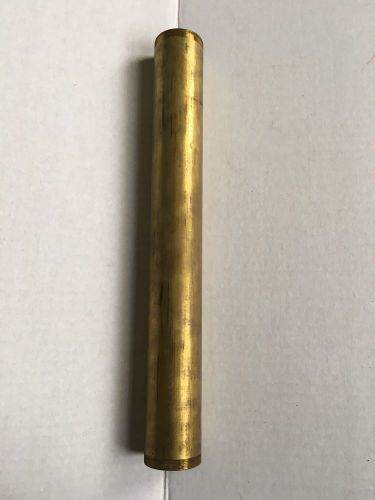 1-1/2 x 12&#034; 20ga brass metal tube threaded ends hardware store new old stock for sale