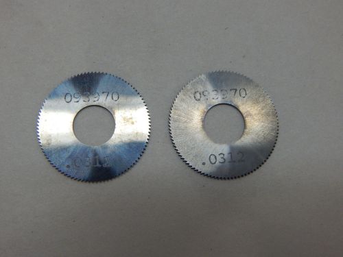 2 carbide jewelers slitting saw 1&#034; x .020 x 3/8&#034; 98 t blades for sale