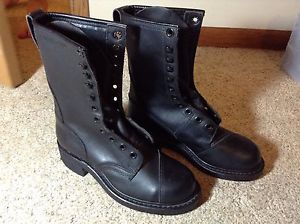 ANSI Military Black, Steel Toe Leather Boots - Size 5 1/2 - A Z41.1 - 1971/75