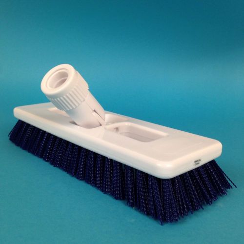 Impact Cleaning 37000 Heavy Duty Swivel Durable Scrub Brush 9&#034; Blue White