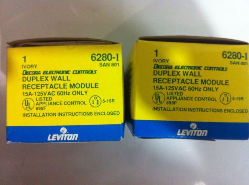 2 LEVITON 6280 DUPLEX RECEPTACLE New in box