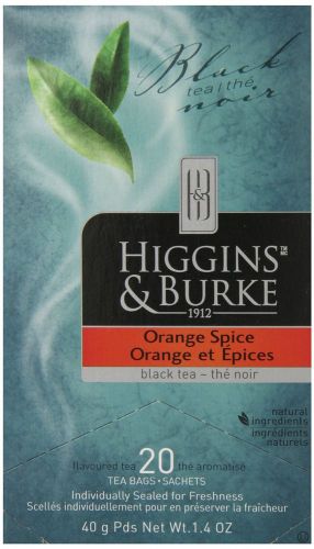 @NEW Higgins &amp; Burke Tea Orange Spice Black, 20-Count , Pack of 6